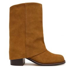 Botki Aldo. Brązowe botki damskie ALDO, bez obcasa, na słupku, bez zapięcia. Za 679.99 zł.