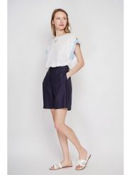 Le Jardin du Lin Koszulka w kolorze białym rozmiar: 38. Białe bluzki damskie Le jardin du lin, bez wzorów, bez kołnierzyka, bez ramiączek. Za 78.99 zł.