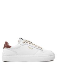 Pepe Jeans Sneakersy PLS00015 Biały. Białe obuwie sportowe damskie Pepe Jeans, z jeansu, bez zapięcia. Za 289.99 zł.