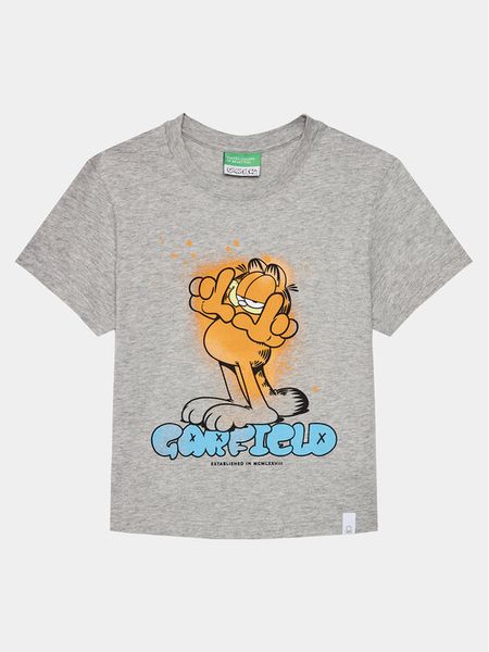 United Colors Of Benetton T-Shirt 3096G10G5 Szary Regular Fit. Szare t-shirty i koszulki chłopięce United Colors Of Benetton, bez wzorów, z bawełny, bez kołnierzyka, bez ramiączek. Za 39.99 zł.