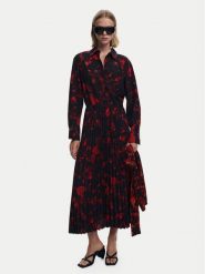 Desigual Sukienka koszulowa Plisado 25WWVW16 Czerwony Regular Fit. Czerwone sukienki damskie Desigual, bez wzorów, z syntetyku, bez ramiączek. Za 629.99 zł.