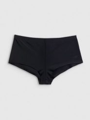 4F Dół od bikini z filtrem UPF50+ damski - czarny M. Czarne bikini 4F, bez wzorów, z dzianiny. Za 69.99 zł.