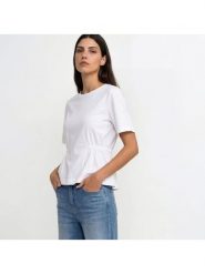 Rich & Royal Koszulka w kolorze białym rozmiar: M. Białe bluzki damskie Rich & Royal, m, bez wzorów, bez kołnierzyka, bez ramiączek. Za 149.95 zł.