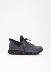 Wsuwane sneakersy marki Rieker z wyściełaną wkładką. Niebieskie obuwie sportowe casual damskie bonprix, bez zapięcia. Za 329.99 zł.
