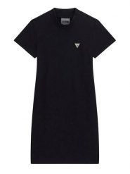 Guess Sukienka codzienna J6RK31 J1314 Czarny Regular Fit. Czarne sukienki dziewczęce Guess, z aplikacjami, z bawełny, bez ramiączek, proste. Za 159.99 zł.