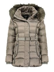Canadian Peak Parka "Aimeraudeak" w kolorze szarobrązowym rozmiar: M. Brązowe parki damskie Canadian Peak, m, z tkaniny, bez kaptura. Za 336.17 zł.