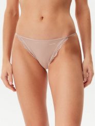 Calvin Klein Underwear Figi klasyczne LV00QD5269 Beżowy. Brązowe figi Calvin Klein Underwear, bez wzorów, z syntetyku. Za 49.99 zł.