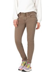 Timezone Spodnie "Enya" w kolorze karmelowym rozmiar: W25. Brązowe spodnie materiałowe damskie Timezone, z aplikacjami, z materiału. Za 152.99 zł.