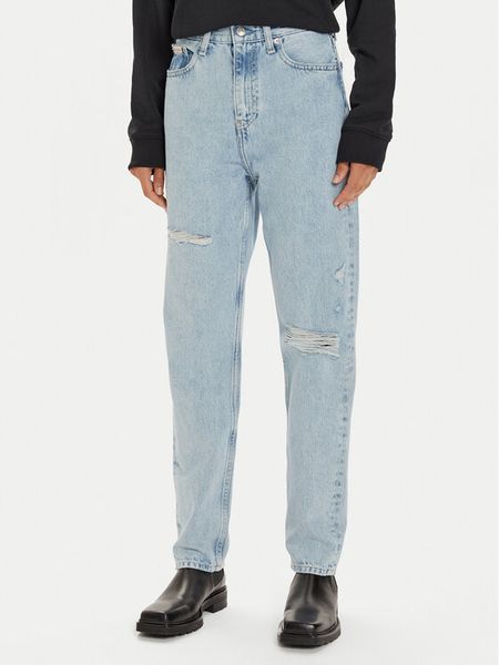 Calvin Klein Jeans Jeansy Authentic J20J224448 Niebieski Straight Fit. Niebieskie jeansy damskie Calvin Klein Jeans. Za 312.99 zł.