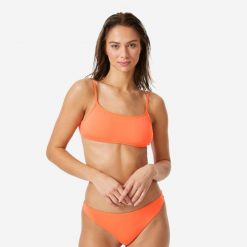 Góra kostiumu kąpielowego damska Roxy Braletka. Brązowe bikini Roxy, bez wzorów, z tkaniny. Za 79.99 zł.