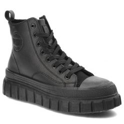 Czarne Sneakersy Damskie Big Star Stylowe Obuwie. Czarne obuwie sportowe damskie Big Star, na jesień, ze skóry ekologicznej, bez zapięcia. Za 129.00 zł.