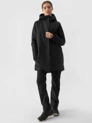 4F Parka przejściowa membrana 8000 damska - czarna L. Czarne parki damskie 4F, na zimę, l, z dzianiny, bez kaptura. W wyprzedaży za 249.99 zł.