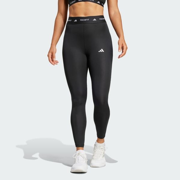 Legginsy TECHFIT 7/8. Czarne legginsy damskie Adidas, l, bez wzorów, z materiału. Za 199.00 zł.