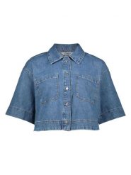 ONLY Koszula dżinsowa w kolorze niebieskim rozmiar: XL. Niebieskie koszule damskie Only, xl, bez wzorów, z bawełny, bez kołnierzyka, bez ramiączek. Za 129.95 zł.