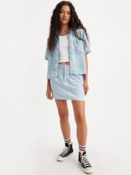 Levi's Spódnica dżinsowa w kolorze błękitnym rozmiar: W25. Niebieskie spódnice damskie Levi's, na co dzień, s, bez wzorów, mini. Za 96.60 zł.