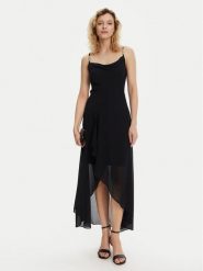 Morgan Sukienka koktajlowa 251-REMA Granatowy Slim Fit. Niebieskie sukienki damskie Morgan, bez wzorów, z syntetyku, wizytowe, bez ramiączek. Za 339.99 zł.