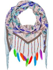 MENTHE À L'O Szal ze wzorem - 160 x 115 cm rozmiar: onesize. Szaliki damskie MENTHE À L'O, z aplikacjami, z bawełny. Za 113.90 zł.