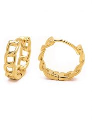 MOODE Kolczyki-kreole "Leopoldine" rozmiar: onesize. Żółte kolczyki damskie MOODE, ze stali. Za 87.40 zł.