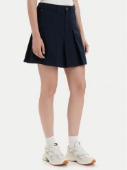 Tommy Jeans Spódnica plisowana DW0DW23149 Granatowy Regular Fit. Niebieskie spódnice damskie Tommy Jeans, xl, bez wzorów, z bawełny. Za 369.99 zł.