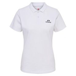 Damska bawełniana koszulka polo Newline Lea. Białe bluzki damskie Newline, bez wzorów, z bawełny, eleganckie, bez kołnierzyka, bez ramiączek. Za 134.50 zł.