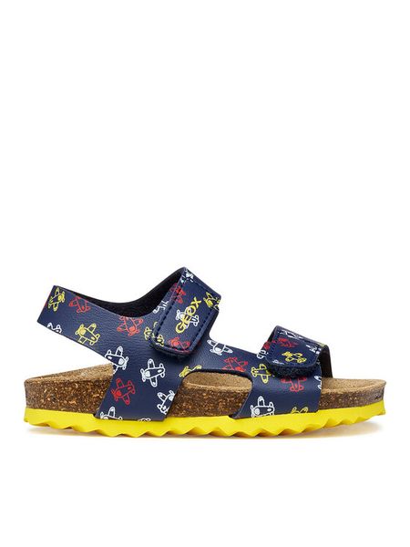 Geox Sandały B Sandal Chalki Boy B552QB 00004 C4002 S Granatowy. Niebieskie sandały chłopięce Geox, ze skóry, bez zapięcia. Za 124.99 zł.
