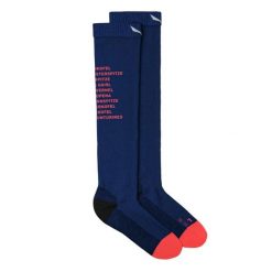 Długie skarpety damskie Salewa Ortles Dolomites AM. Niebieskie skarpetki damskie Salewa, bez wzorów, z poliamidu. Za 142.99 zł.