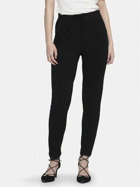 ONLY Spodnie materiałowe Poptrash 15115847 Czarny Regular Fit. Czarne spodnie materiałowe damskie Only, bez wzorów, z materiału. Za 119.99 zł.