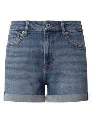 Pepe Jeans Szorty dżinsowe w kolorze niebieskim rozmiar: W30. Niebieskie szorty damskie Pepe Jeans, z aplikacjami, z jeansu, z podwyższonym stanem. Za 175.67 zł.