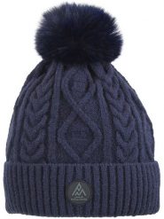 Peak Mountain Czapka "Montchat" w kolorze granatowym rozmiar: onesize. Niebieskie czapki damskie Peak Mountain, bez wzorów, ze splotem. Za 60.99 zł.