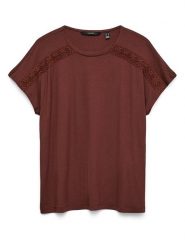 Vero Moda Bluzka w kolorze brązowym rozmiar: S. Brązowe bluzki damskie Vero Moda, s, bez wzorów, z wiskozy, klasyczne, bez kołnierzyka, bez ramiączek. Za 56.79 zł.