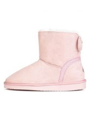 ISLAND BOOT Botki zimowe "Massey" w kolorze jasnoróżowym rozmiar: 39. Różowe botki damskie Island Boot, na zimę, z materiału, bez obcasa, bez zapięcia. Za 165.99 zł.