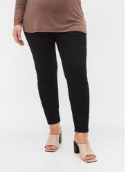 Zizzi Jegginsy J20200F Czarny Slim Fit. Czarne rurki damskie Zizzi, bez wzorów, z bawełny. Za 159.99 zł.