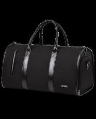 Elegancka torba na garnitur 2w1 WINGS BLACK. Czarne torby podróżne Wings, bez wzorów, z materiału. Za 189.90 zł.