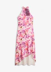 Sukienka wieczorowa ze wzorem w kwiaty. Czerwone sukienki damskie bonprix, bez wzorów, wizytowe, bez ramiączek. Za 159.99 zł.