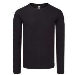 Kultowa Koszulka Z Długim Rękawem Unisex Dla Dorosłych. Czarne bluzki damskie Fruit of the Loom, s, bez wzorów, sportowe, bez kołnierzyka, bez ramiączek. Za 53.99 zł.