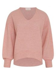 MOSS COPENHAGEN Sweter w kolorze jasnoróżowym rozmiar: S/M. Różowe swetry klasyczne damskie Moss Copenhagen, m, z wełny, bez kołnierzyka. Za 209.95 zł.