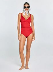 Kostium kąpielowy jednoczęściowy czerwony Sallsa 603. Czerwone stroje jednoczęściowe Big Star, bez wzorów. Za 159.99 zł.