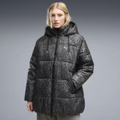 Damska kurtka Style Padded Relaxed PUMA. Czarne kurtki damskie Puma, m, bez wzorów, z materiału, z kapturem. Za 559.00 zł.
