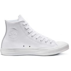 Adidasy Converse Chuck Taylor All Star Leather, Dla obu płci. Białe obuwie sportowe casual damskie Converse, ze skóry ekologicznej, bez zapięcia. Za 590.00 zł.