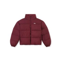 Damska kurtka puchowa Fila Cimone. Czerwone kurtki damskie Fila, bez wzorów, z puchu, bez kaptura. Za 480.70 zł.