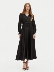 Guess Sukienka wieczorowa W5PK1X WD8G2 Czarny Regular Fit. Czarne sukienki damskie Guess, z aplikacjami, z syntetyku, wizytowe, bez ramiączek. Za 529.99 zł.