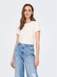 JDY T-Shirt 15158450 Biały Regular Fit. Białe t-shirty damskie JDY, xxl, bez wzorów, z syntetyku, bez kołnierzyka. Za 49.99 zł.