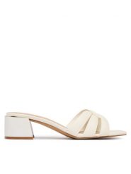 Aldo Klapki Hanne 13917594 Biały. Białe klapki damskie ALDO, bez wzorów, ze skóry, bez obcasa, bez zapięcia. Za 269.99 zł.