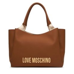 Torebka LOVE MOSCHINO. Brązowe shopper bag Love Moschino, bez wzorów, bez dodatków. Za 1,049.00 zł.