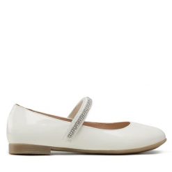 Baleriny Lasocki Young. Białe baleriny dziewczęce Lasocki Young, bez wzorów, bez obcasa, bez zapięcia. Za 83.99 zł.