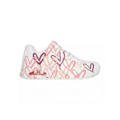 Tenisówki Skechers Model Uno-spread The Love Kolor Biały. Białe obuwie sportowe damskie Skechers, bez wzorów, z materiału, bez zapięcia. Za 349.00 zł.