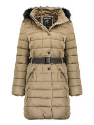 Canadian Peak Parka "Anemoneak" w kolorze beżowym rozmiar: M. Brązowe parki damskie Canadian Peak, m, z tkaniny, bez kaptura. Za 193.24 zł.