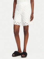 Max Mara Beachwear Szorty materiałowe Bchuguale 2616781039 Biały Regular Fit. Białe szorty damskie Max Mara Beachwear, bez wzorów, z bawełny. Za 969.99 zł.