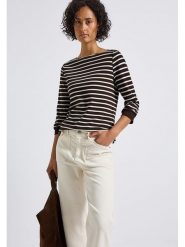 Cecil Koszulka w kolorze czarno-białym rozmiar: 44. Białe koszulki damskie Cecil, bez wzorów, z bawełny, bez kołnierzyka, bez ramiączek. Za 74.28 zł.