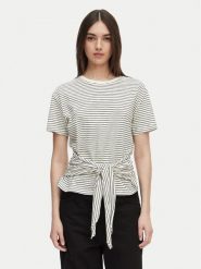 Tommy Hilfiger T-Shirt WW0WW49256 Biały Relaxed Fit. Białe t-shirty damskie Tommy Hilfiger, l, bez wzorów, z bawełny, bez kołnierzyka. Za 289.99 zł.